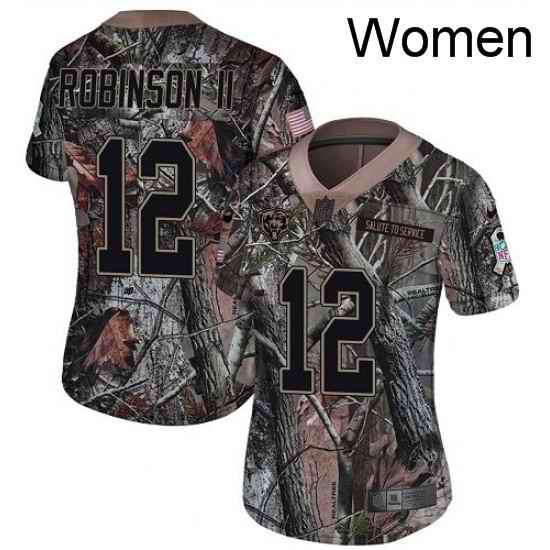 Womens Nike Chicago Bears 12 Allen Robinson Limited Camo Rush Realtree NFL Jersey